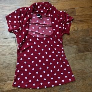 Fredericks of Hollywood pin up style red top